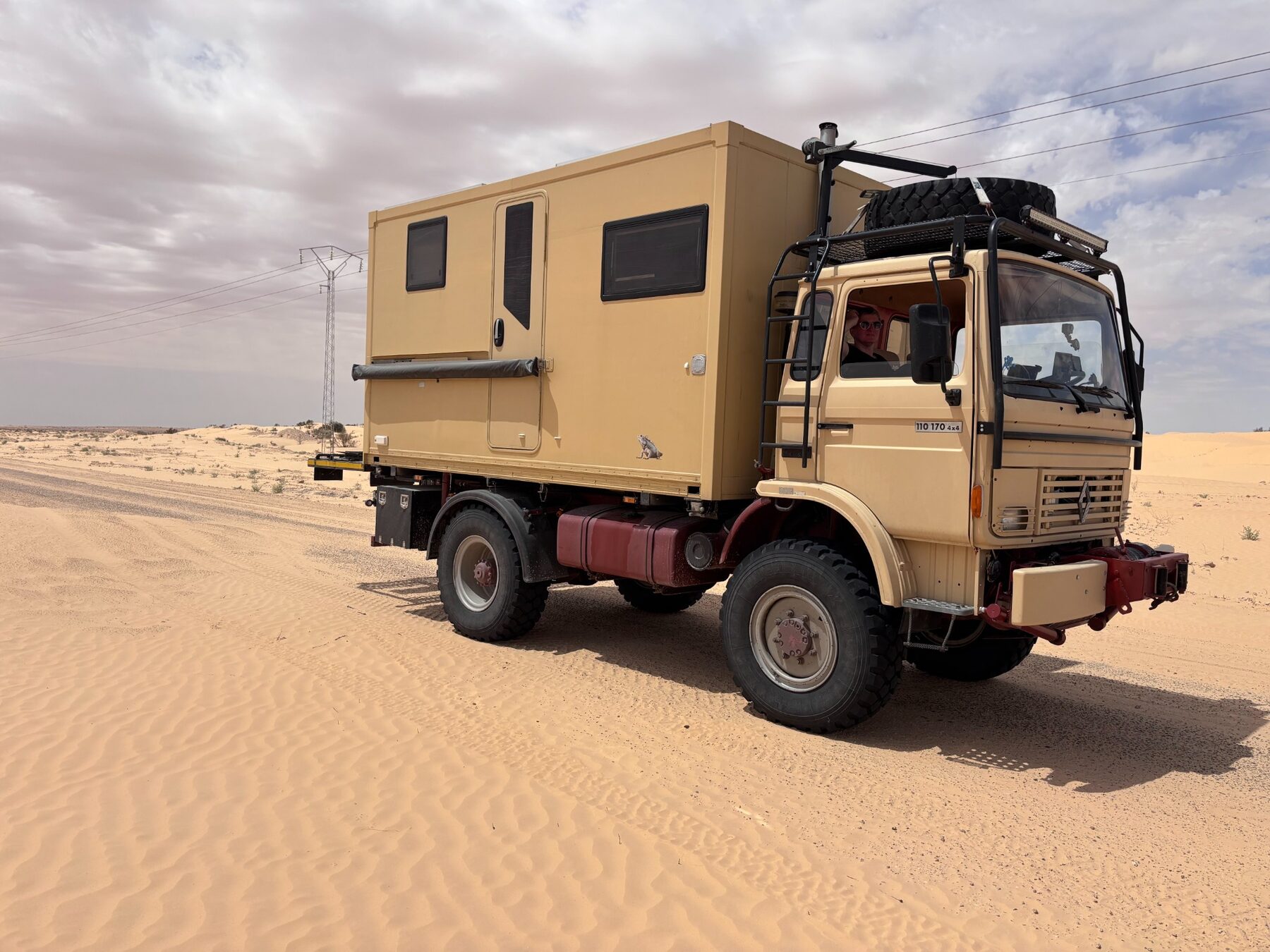Expedition truck in desert conditions
